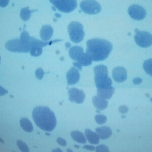 hellblaue Glasur mit blauen Sprenkeln